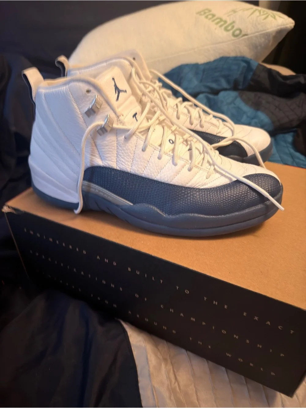 Jordan Men’s Basketball Sneakers in White and Navy
